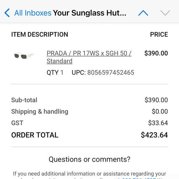 PRADA PR 17WS White Rectangle Sunglasses - Picture 11 of 11